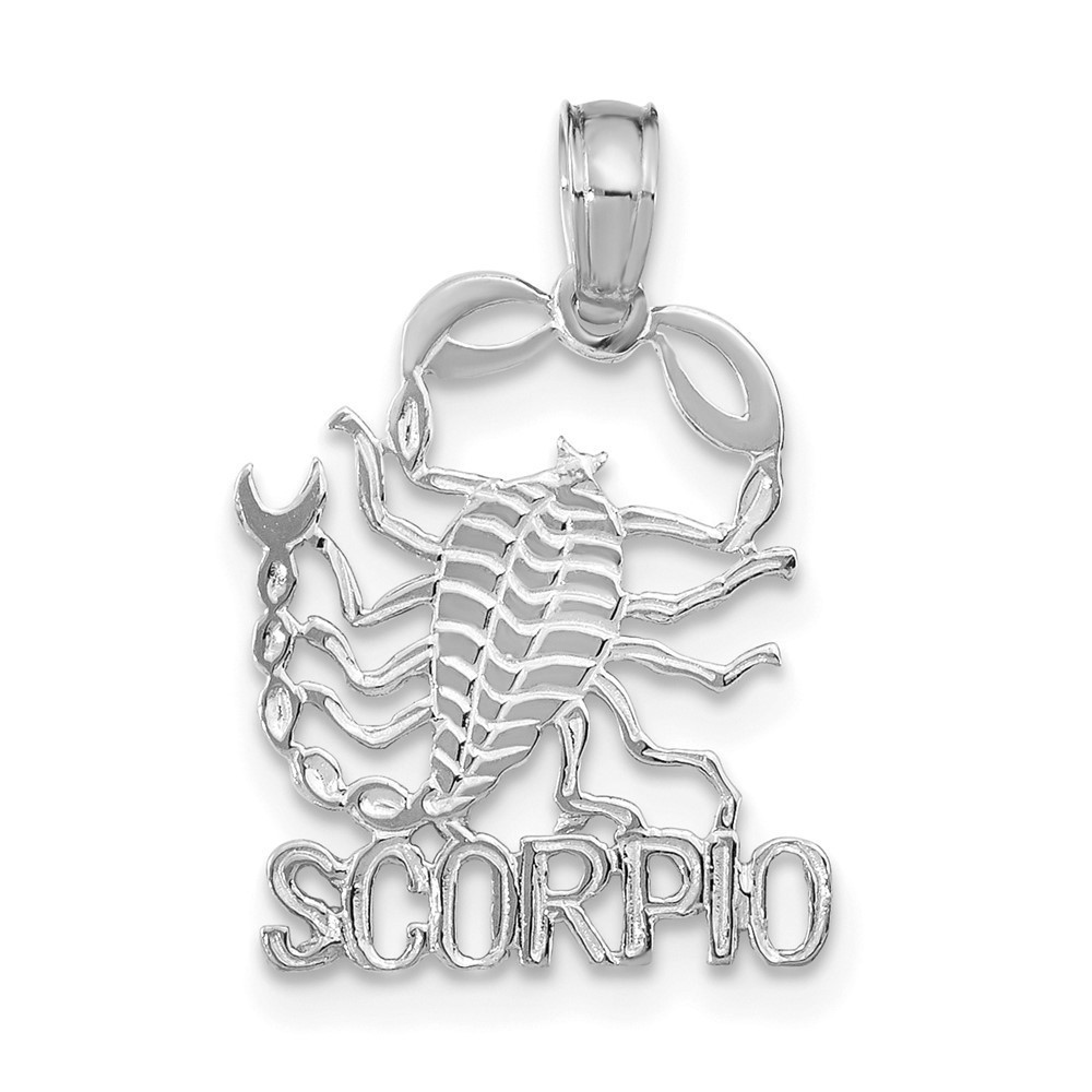 Million Charms 14k WG SCORPIO Zodiac Charm Pendant
